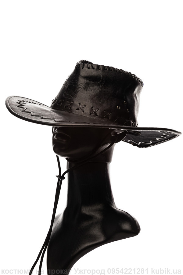 Ковбойський чорний капелюх