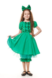 Лялька, зелене плаття. карнавальний, новорічний костюм на прокат. Ужгород. костюми в оренду.